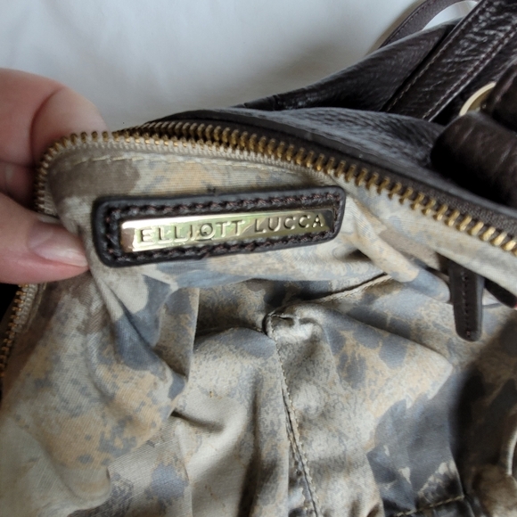 NEW Leather Handbag Gold Accents Faux Croc Turn Lock and Zip - Picture 8 of 13